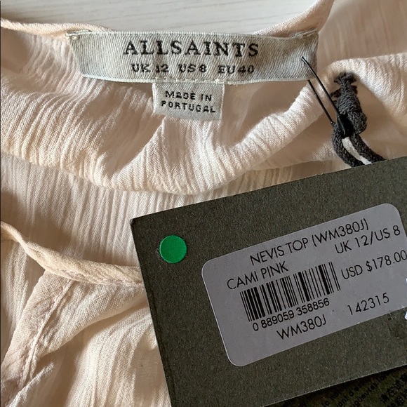 Allsaints Nevis top new with tag - Picture 3 of 4